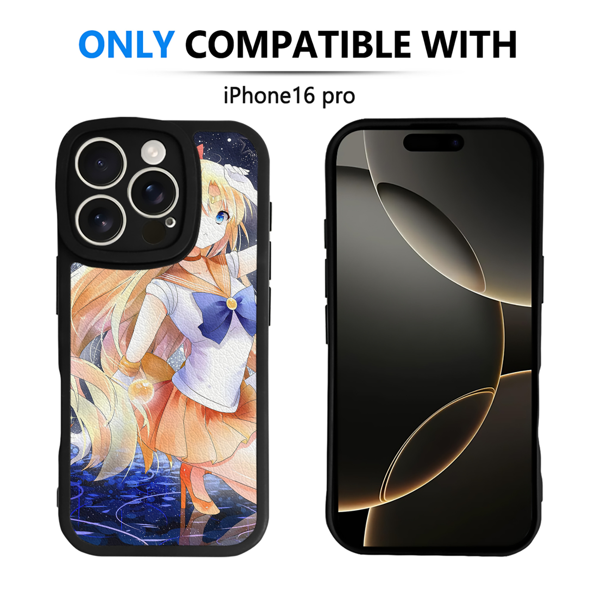（画像用） 美少女戦士セーラームーン Sailor Moon 【iPhone 16シリーズ対応】シリコンスマホケース（レザー調） 材質：シリコン